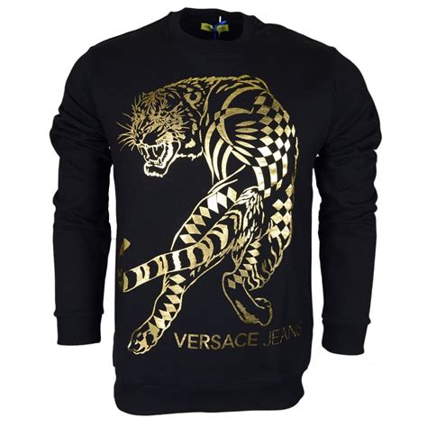 versace jeans tiger sweatshirt black|southampton versace jeans couture store.